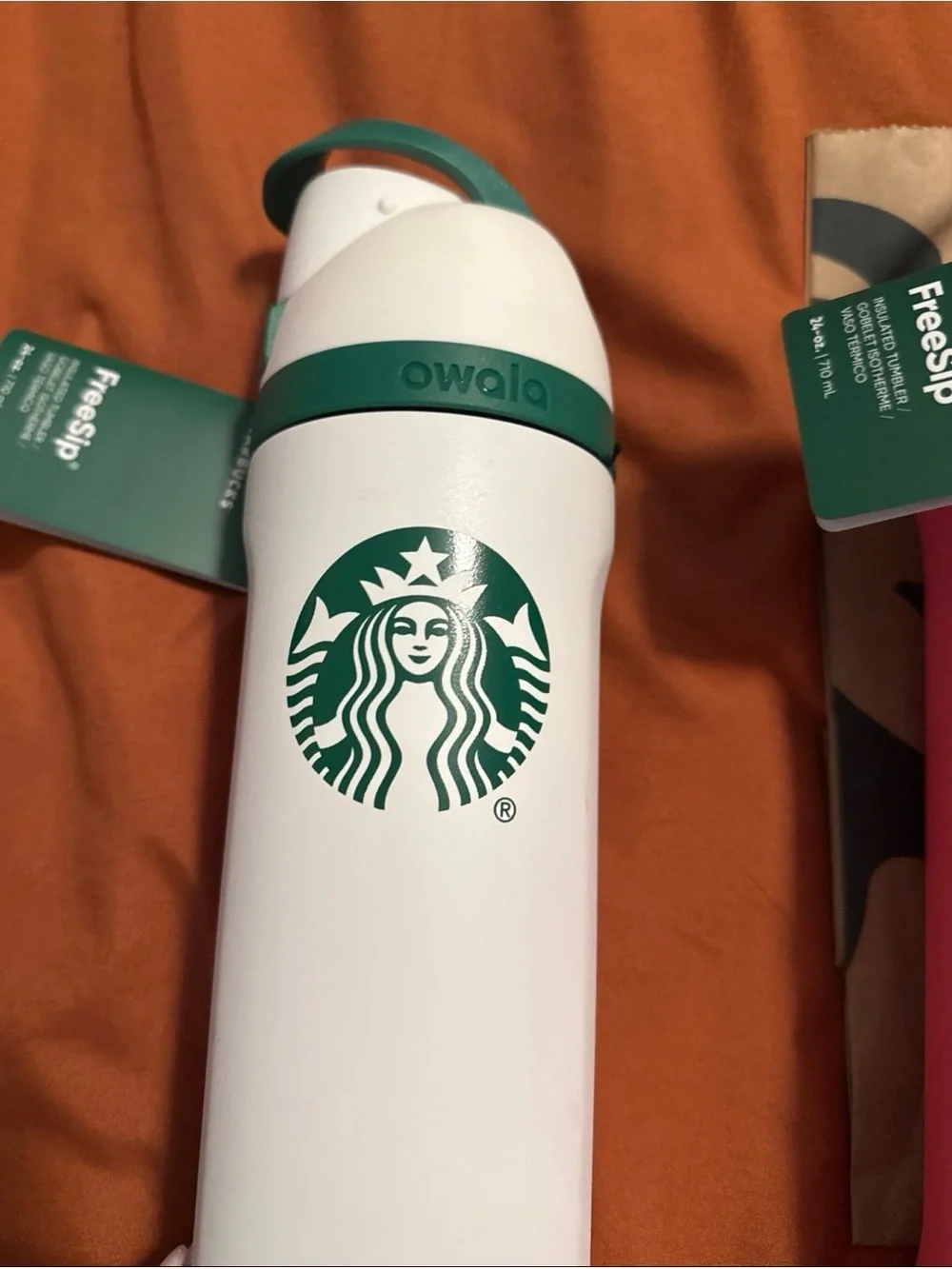 Starbucks White & Pink Owala Insulated Bottles